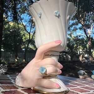 Ladies Hand Holding Goblet Vase the ultimate in kitsch!